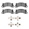 1311-1664-01 3000-Series Semi-Metallic Brake Pads & Hardware Kit, 2012-2016 Porsche, Position: Front - image 1