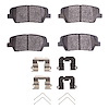 1311-1816-04 3000-Series Semi-Metallic Brake Pads & Hardware Kit, Fits Select Kia/Hyundai/Genesis, Position: Rear - image 1