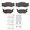 1551-0084-01 5000 Advanced Semi-Metallic Brake Pads & Hardware Kit, 1973-1989 Mopar, Position: Front,Rear - image 1