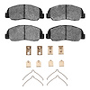 1551-0239-01 5000 Advanced Semi-Metallic Brake Pads & Hardware Kit, 1982-1984 Ford/Lincoln/Mercury/Mazda, Position: Front - image 1