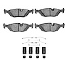 1551-0279-01 5000 Advanced Low-Metallic Brake Pads & Hardware Kit, 1981-1991 BMW, Position: Rear - image 1