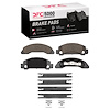 1551-0326-01 5000 Advanced Semi-Metallic Brake Pads & Hardware Kit, 1986-1987 Ford/Lincoln/Mercury/Mazda, Position: Front - image 1
