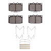 1551-0331-02 5000 Advanced Semi-Metallic Brake Pads & Hardware Kit, 1986-1991 Ford/Lincoln/Mercury/Mazda, Position: Front - image 1