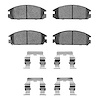 1551-0334-01 5000 Advanced Semi-Metallic Brake Pads & Hardware Kit, 1985-1989 Acura/Honda, Position: Front - image 1