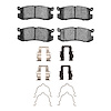 1551-0400-01 5000 Advanced Ceramic Brake Pads & Hardware Kit, 1988-1992 Ford/Lincoln/Mercury/Mazda, Position: Rear - image 1