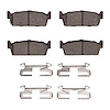 1551-0479-01 5000 Advanced Ceramic Brake Pads & Hardware Kit, 1990-1992 Infiniti/Nissan, Position: Rear - image 1
