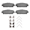 1551-0488-01 5000 Advanced Ceramic Brake Pads & Hardware Kit, 1990-1992 Lexus/Toyota/Scion, Position: Rear - image 1