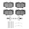 1551-0502-02 5000 Advanced Semi-Metallic Brake Pads & Hardware Kit, 1990-1992 Lexus/Toyota/Scion, Position: Front - image 1