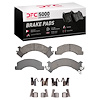 1551-0546-01 5000 Advanced Semi-Metallic Brake Pads & Hardware Kit, 1988-1997 GM, Position: Fr