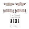 1551-0670-01 5000 Advanced Semi-Metallic Brake Pads & Hardware Kit, 1995-1997 Kia/Hyundai/Genesis, Position: Front - image 1