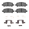 1551-0770-03 5000 Advanced Ceramic Brake Pads & Hardware Kit, 2005-2009 Subaru, Position: Rear - image 1