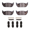 1551-0952-01 5000 Advanced Semi-Metallic Brake Pads & Hardware Kit, 2003-2005 Ford/Lincoln/Mercury/Mazda, Position: Rear - image 1