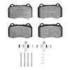 1551-0960-12 5000 Advanced Low-Metallic Brake Pads & Hardware Kit, 2004-2006 Infiniti/Nissan, Position: Front - image 1
