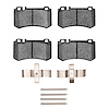 1551-0984-01 5000 Advanced Low-Metallic Brake Pads & Hardware Kit, 2003-2011 Mercedes-Benz, Position: Rear - image 1