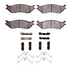 1551-1045-01 5000 Advanced Semi-Metallic Brake Pads & Hardware Kit, 2004-2006 Ford/Lincoln/Mercury/Mazda, Position: Front - image 1