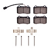 1551-1270-01 5000 Advanced Low-Metallic Brake Pads & Hardware Kit, Fits Select Maserati, Position: Rear