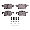 1551-1564-11 5000 Advanced Ceramic Brake Pads & Hardware Kit, Fits Select Ford/Lincoln/Mercury/Mazda, Position: Rear - image 1