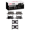 1551-1740-02 5000 Advanced Semi-Metallic Brake Pads & Hardware Kit, 2015-2019 Porsche, Position: Rear - image 1