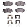 1551-1816-02 5000 Advanced Ceramic Brake Pads & Hardware Kit, 2011-2017 Kia/Hyundai/Genesis, Position: Rear - image 1