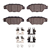 1551-1934-01 5000 Advanced Ceramic Brake Pads & Hardware Kit, Fits Select Ford/Lincoln/Mercury/Mazda, Position: Rear - image 1