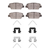 1551-2050-01 5000 Advanced Ceramic Brake Pads & Hardware Kit, 2017-2019 Kia/Hyundai/Genesis, Position: Rear - image 1