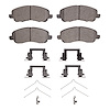 1551-2057-02 5000 Advanced Ceramic Brake Pads & Hardware Kit, 2016-2017 Mopar, Position: Front - image 1