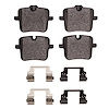 1551-2059-01 5000 Advanced Low-Metallic Brake Pads & Hardware Kit, Fits Select Multiple Makes/Models, Position: Rear