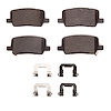 1551-2164-01 5000 Advanced Low-Metallic Brake Pads & Hardware Kit, Fits Select Tesla, Position: Rear