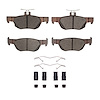 1551-2219-01 5000 Advanced Ceramic Brake Pads & Hardware Kit, Fits Select Ford/Lincoln/Mercury/Mazda, Position: Rear - image 1