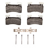 1551-2254-01 5000 Advanced Low-Metallic Brake Pads & Hardware Kit, Fits Select Acura/Honda, Position: Rear - image 1