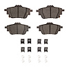1551-2306-01 5000 Advanced Ceramic Brake Pads & Hardware Kit, Fits Select Infiniti/Nissan, Position: Rear - image 1