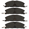 1911-1611-10 Front Police Brake Pads Fits Select Ford, Lincoln - image 1