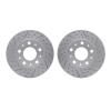 2002-40021 Geoperformance Drilled/Slotted Brake Rotors, Fits Select Mopar, Position: Front
