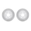 2002-42023 Geoperformance Drilled/Slotted Brake Rotors, Fits Select Mopar, Position: Rear