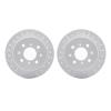 2002-59035 Geoperformance Drilled/Slotted Brake Rotors, 1988-2001 Acura/Honda, Position: Rear - image 1