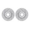 2002-74001 Geoperformance Drilled/Slotted Brake Rotors, Fits Select Multiple Makes/Models, Position: Front - image 1