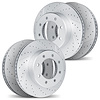 2004-40048 Geoperformance Drilled/Slotted Brake Rotors, Fits Select Mopar, Position: Front and Rear - image 1