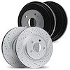 2004-59038 Geoperformance Drilled/Slotted Brake Rotors & Drums Kit, 2006-2011 Acura/Honda, Position: Front and Rear