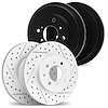 2004-67044 Geoperformance Drilled/Slotted Brake Rotors & Drums Kit, Fits Select Infiniti/Nissan, Position: Front and Rear