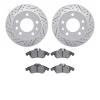 2202-40002 Geoperformance Drilled/Slotted Rotors w/Heavy-Duty Pads Kit, 2002-2006 Multiple Makes/Models, Position: Front - image 1