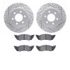 2202-40045 Geoperformance Drilled/Slotted Rotors w/Heavy-Duty Pads Kit, 1997-1998 Mopar, Position: Front - image 1