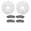 2202-48010 Geoperformance Drilled/Slotted Rotors w/Heavy-Duty Pads Kit, 1999-2007 GM, Position: Rear - image 1