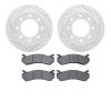 2202-48012 Geoperformance Drilled/Slotted Rotors w/Heavy-Duty Pads Kit, 1999-2009 GM, Position: Rear - image 1