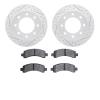 2202-48016 Geoperformance Drilled/Slotted Rotors w/Heavy-Duty Pads Kit, 2003-2020 GM, Position: Rear - image 1