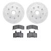 2202-48023 Geoperformance Drilled/Slotted Rotors w/Heavy-Duty Pads Kit, 1992-2002 GM, Position: Front - image 1