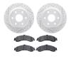 2202-48027 Geoperformance Drilled/Slotted Rotors w/Heavy-Duty Pads Kit, 2000-2006 GM, Position: Rear - image 1