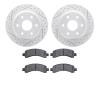 2202-48028 Geoperformance Drilled/Slotted Rotors w/Heavy-Duty Pads Kit, 2002-2014 GM, Position: Rear - image 1