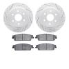 2202-48036 Geoperformance Drilled/Slotted Rotors w/Heavy-Duty Pads Kit, 2007-2014 GM, Position: Rear - image 1