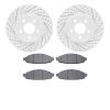 2202-56007 Geoperformance Drilled/Slotted Rotors w/Heavy-Duty Pads Kit, 2003-2011 Ford/Lincoln/Mercury/Mazda, Position: Front - image 1