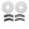 2202-67005 Geoperformance Drilled/Slotted Rotors w/Heavy-Duty Pads Kit, Fits Select Infiniti/Nissan, Position: Front - image 1